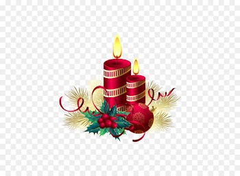 Candle Christmas Birthday cake Illustration - christmas candles 