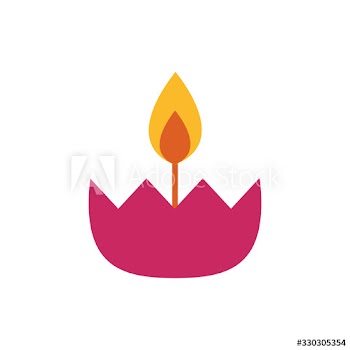 candle fire flame flat style icon