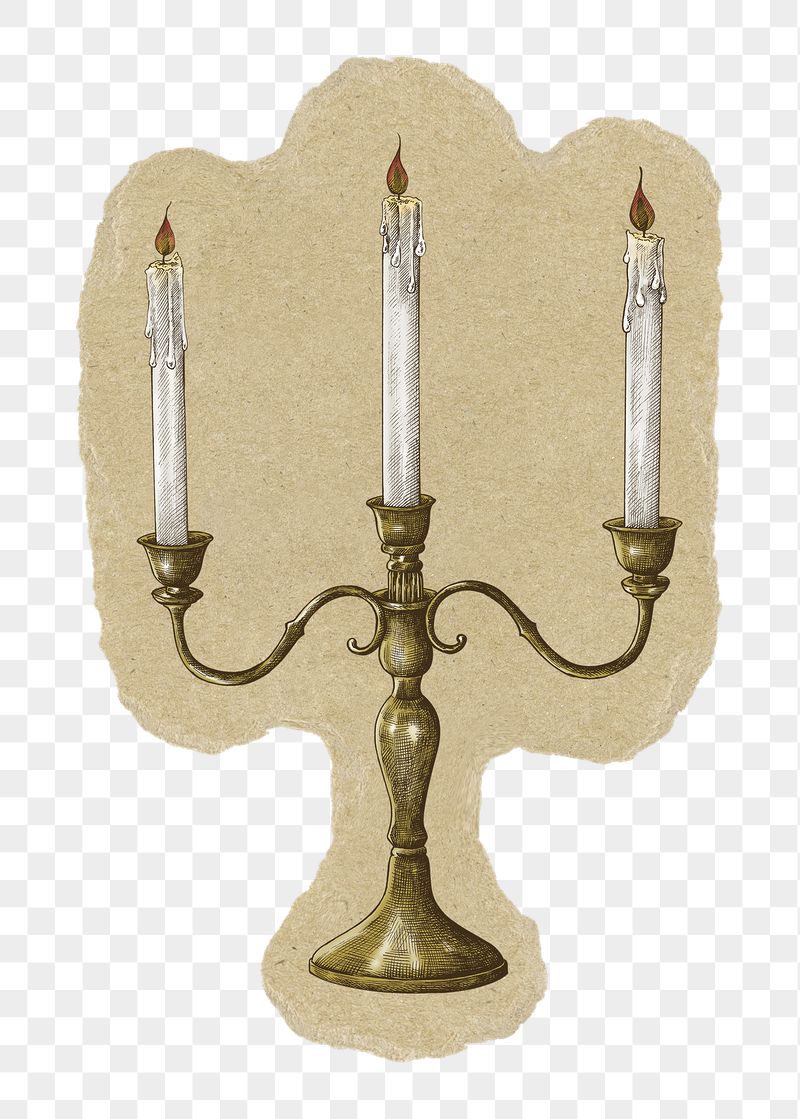 Candle holder png sticker, ripped | Free PNG Illustration - rawpixel