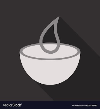 Candle in a bowl with pine branches new year vector image