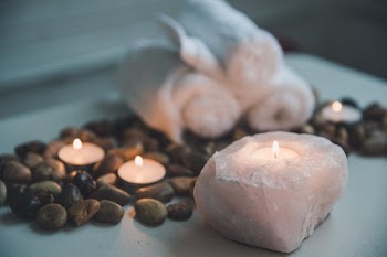 Candle In Natural Stone Holder