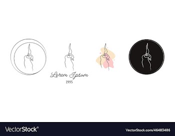 candle in one line style