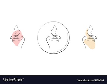 candle in one line style