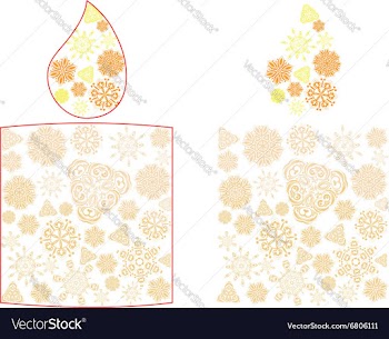 Candle Made of Snowflakes3 vector image