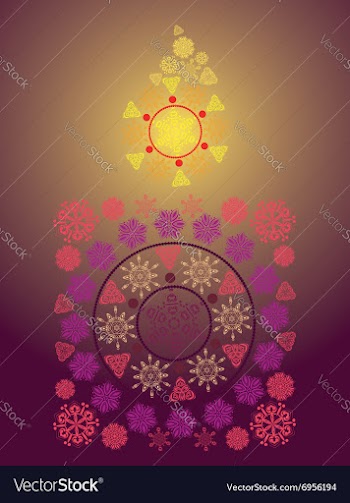 Candle Made of Snowflakes5 vector image
