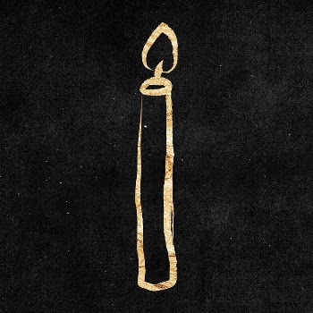Candle sticker, gold aesthetic doodle | Free PSD Illustration - rawpixel