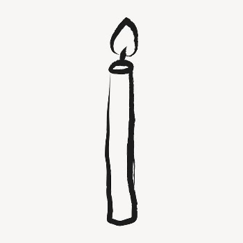 Candle sticker, object doodle in black | Free Vector Illustration - rawpixel