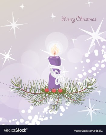 Candle with circles vector image