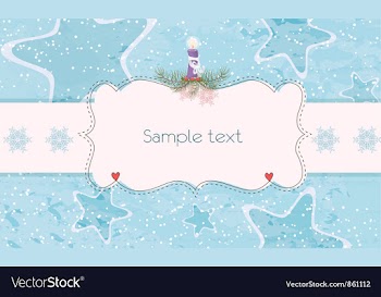 Candle with snowflakes vector image