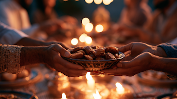 Candlelit Iftar: Sharing Dates in Family Togetherness