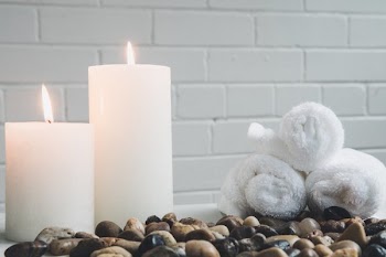 Candles And Spa Towels