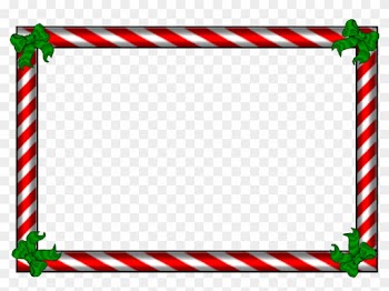 Candy Cane Borders And - Christmas Candy Cane Border