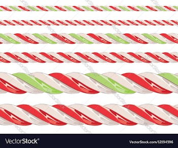 Candy Cane Borders vector image