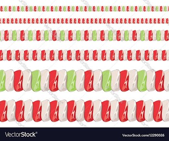Candy Cane Borders2 vector image