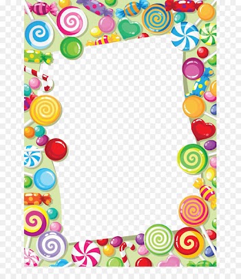 Candy cane Candy corn Chocolate bar Clip art - Candy lollipop border 