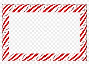 Candy Cane Christmas Borders And Frames - Candy Cane Stripe Border