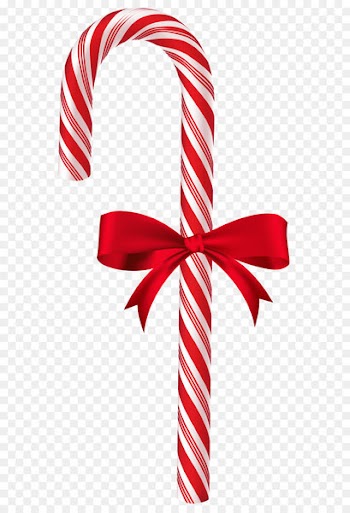 Candy cane Christmas Clip art - Candy Cane with Red Bow PNG Clip Art Image 