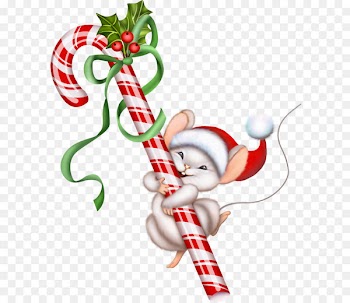 Candy cane Christmas Lollipop Clip art - Christmas Candy Cane and Mouse PNG Clipart 