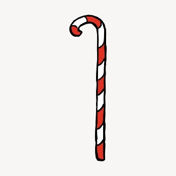 Candy cane clipart, illustration vector. | Free Vector - rawpixel