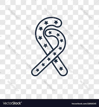 Candy cane concept linear icon isolated on vector image