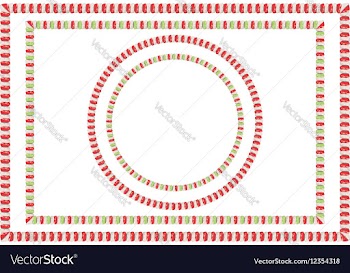 Candy Cane Frame vector image