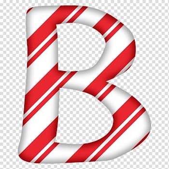 Candy cane Letter Alphabet Christmas Santa Claus, letters transparent background PNG clipart