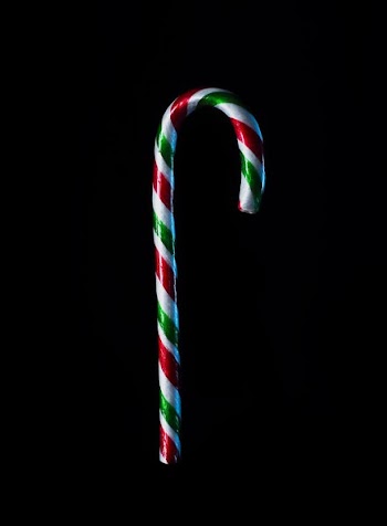 Candy Cane On Black