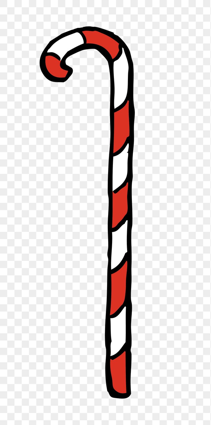 Candy cane png sticker, transparent | Free PNG - rawpixel