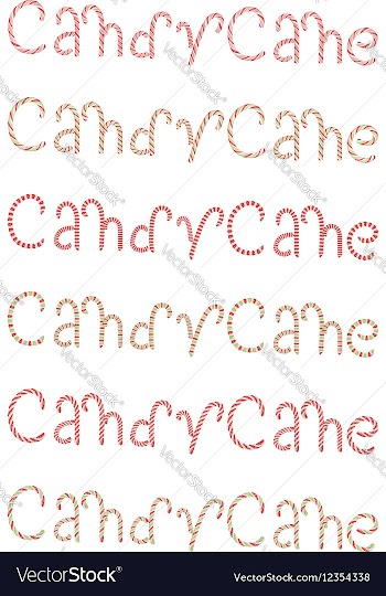 Candy Cane Words vector image