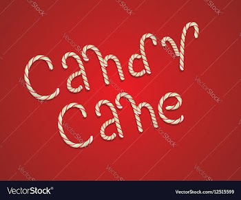 Candy Cane Words3 vector image