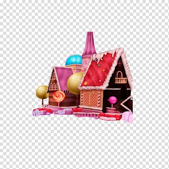 Candy Cartoon, Color candy house transparent background PNG clipart