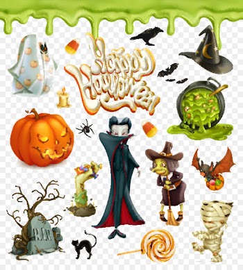 Candy corn Halloween 3D computer graphics Illustration - Halloween elements Collection 
