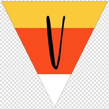 Candy corn Halloween Letter Logo Alphabet, Candy Corn Banner transparent background PNG clipart