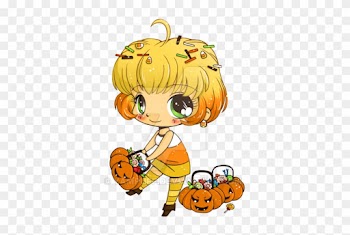 Candy Corn Minichibi Commish By Yampuff - Chibi Candy Girls Cartoon