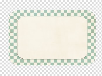 Candy Girl Journal Cards, beige and green checked frame illustration transparent background PNG clipart