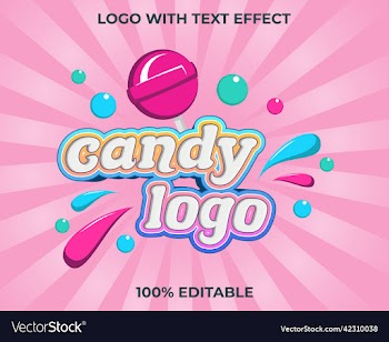 candy logo text effect free