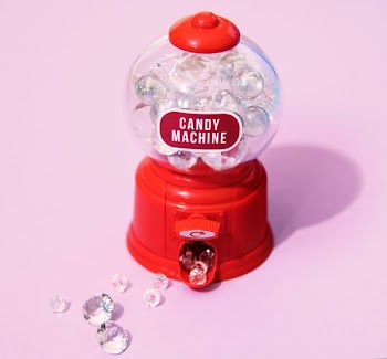 Candy Machine on pink surface