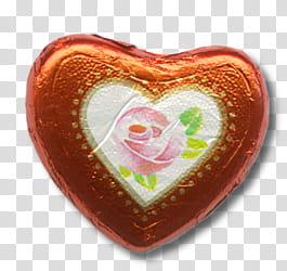 Candy s, heart-shaped brown plastic transparent background PNG clipart