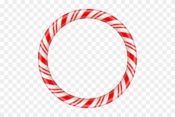 Cane Round Border Frame - Candy Cane Circle Frame Png