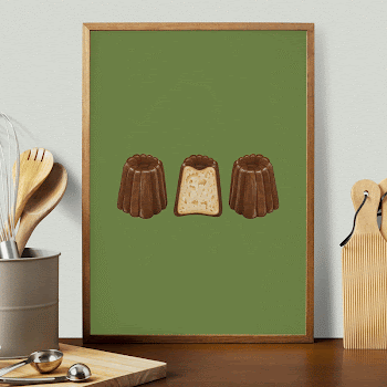 Canele dessert framed poster, home | Free Photo - rawpixel