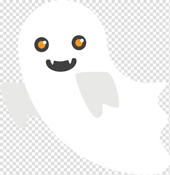 Canidae White Dog Illustration, Cartoon ghost transparent background PNG clipart