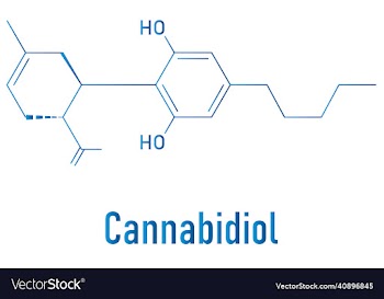 cannabidiol or cbd cannabis molecule formula
