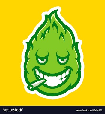 cannabis bud cartoon character mascot
