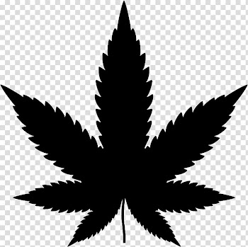 Cannabis Joint Silhouette , pot leaf transparent background PNG clipart