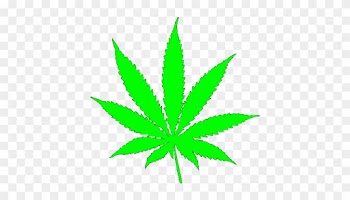 Cannabis Leaf Outline Clipart - Pot Leaf Throw Blanket