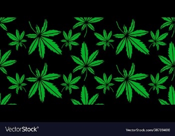 cannabis leaf seamless pattern colored