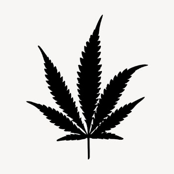 Cannabis leaf silhouette clipart, botanical | Free Photo - rawpixel