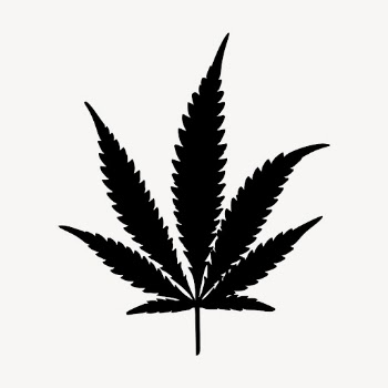 Cannabis leaf silhouette clipart, nature | Free Vector - rawpixel