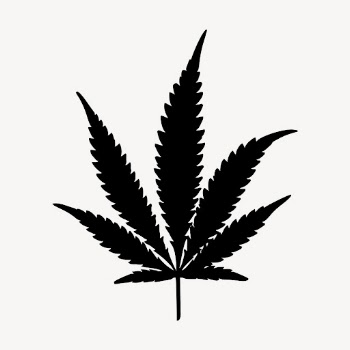 Cannabis leaf silhouette collage element, | Free PSD - rawpixel