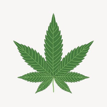 Cannabis leaf sticker, herb illustration | Free PSD - rawpixel